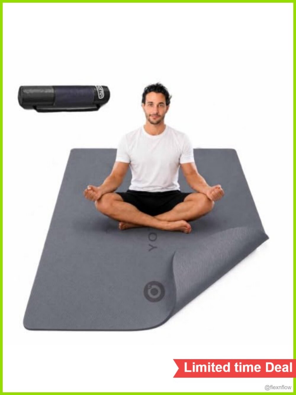 Large Yoga Mat 75x40 Extra Thick Non-Slip TPE Home Gym Exercise Mat